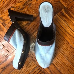 Tommy Hilfiger powder blue clogs